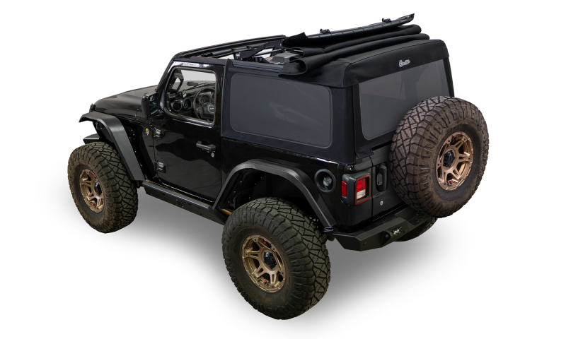 Bestop 18-26 Jeep Wrangler JL 2-Door Supertop Glide (Squareback Premium Black Twill)