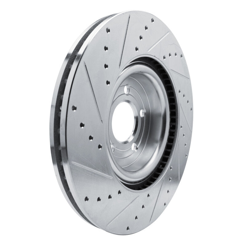R1 20-25 Ford Explorer Front Right Drilled & Slotted Silver Brake Rotor