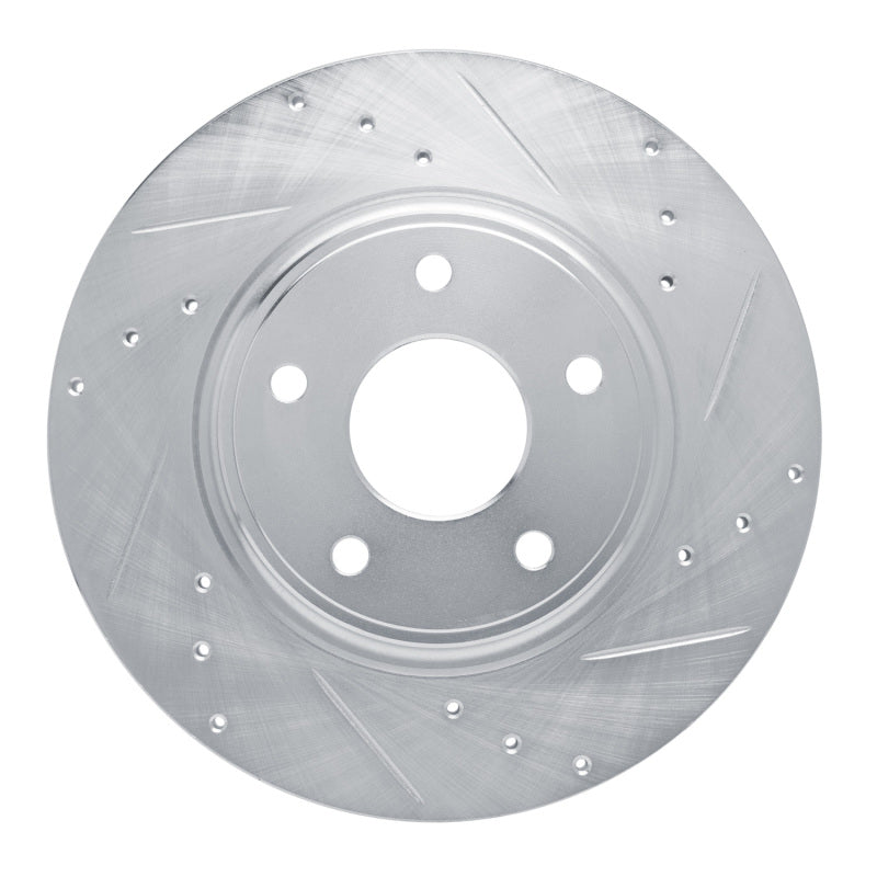 DFC 12-20 Chrysler Town & Country Rear Right Drilled & Slotted Silver Brake Rotor