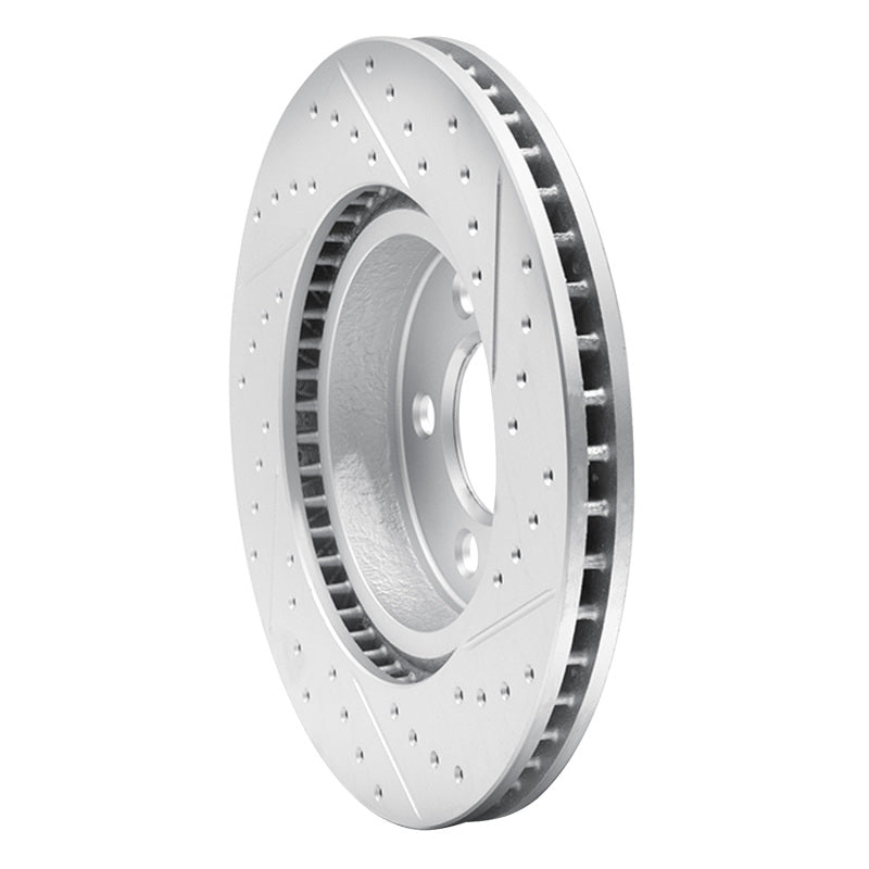 R1 08-12 Jeep J8 Front Left Drilled & Slotted Geo-Carbon Rotor