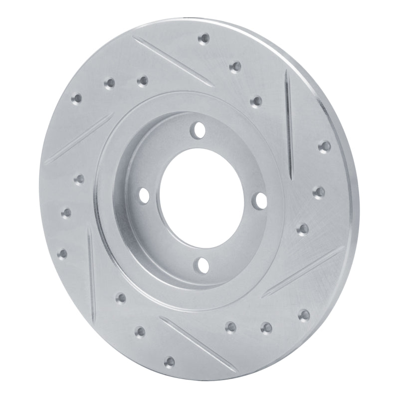 DFC 80-83 Toyota Corolla (US/Canada) Front Left Drilled & Slotted Silver Brake Rotor