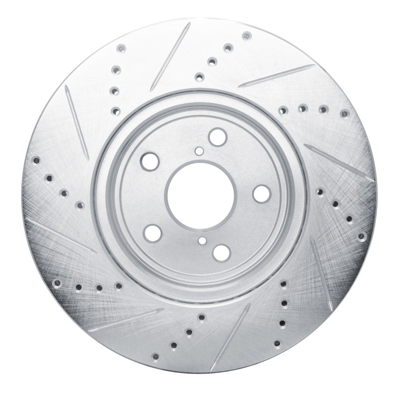 DFC 01-06 Lexus LS430 Front Right Drilled & Slotted Silver Brake Rotor