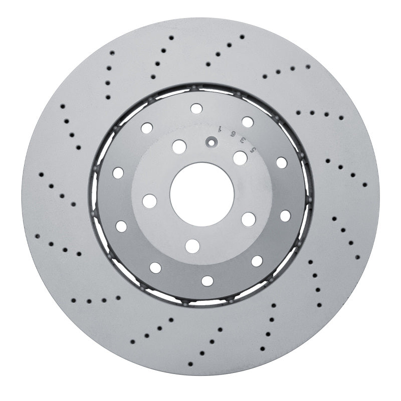 R1 14-18 Audi RS7 Front Drilled Carbon Alloy GeoMET Rotor