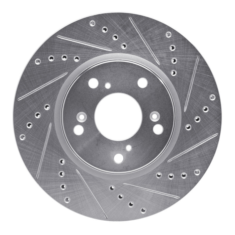 DFC 13-22 Honda Accord Sedan Front Right Drilled & Slotted Silver Brake Rotor