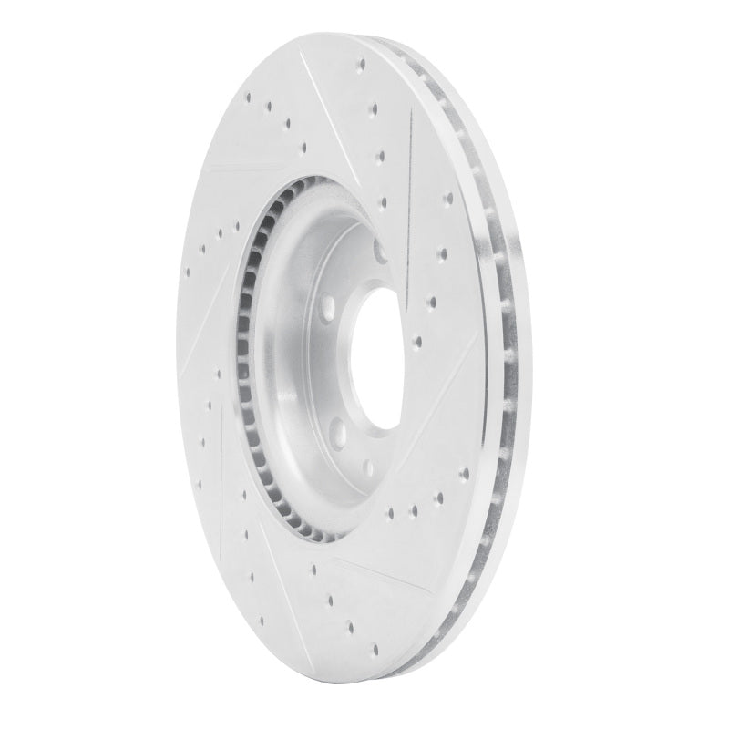 R1 06-07 Mazda 6 Front Left Drilled & Slotted Silver Brake Rotor