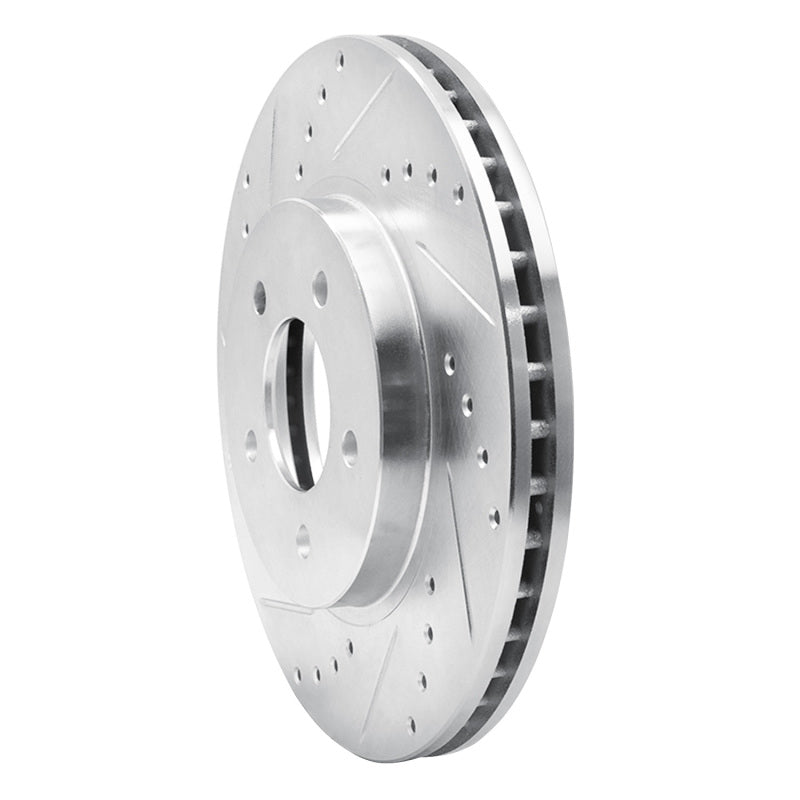R1 05-12 Ford Escape Front Left Drilled & Slotted Silver Brake Rotor