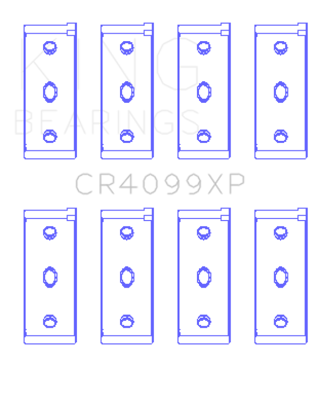 King Engine Bearings 83-06 Fiat 146 Connecting Rod Bearings - Set of 8