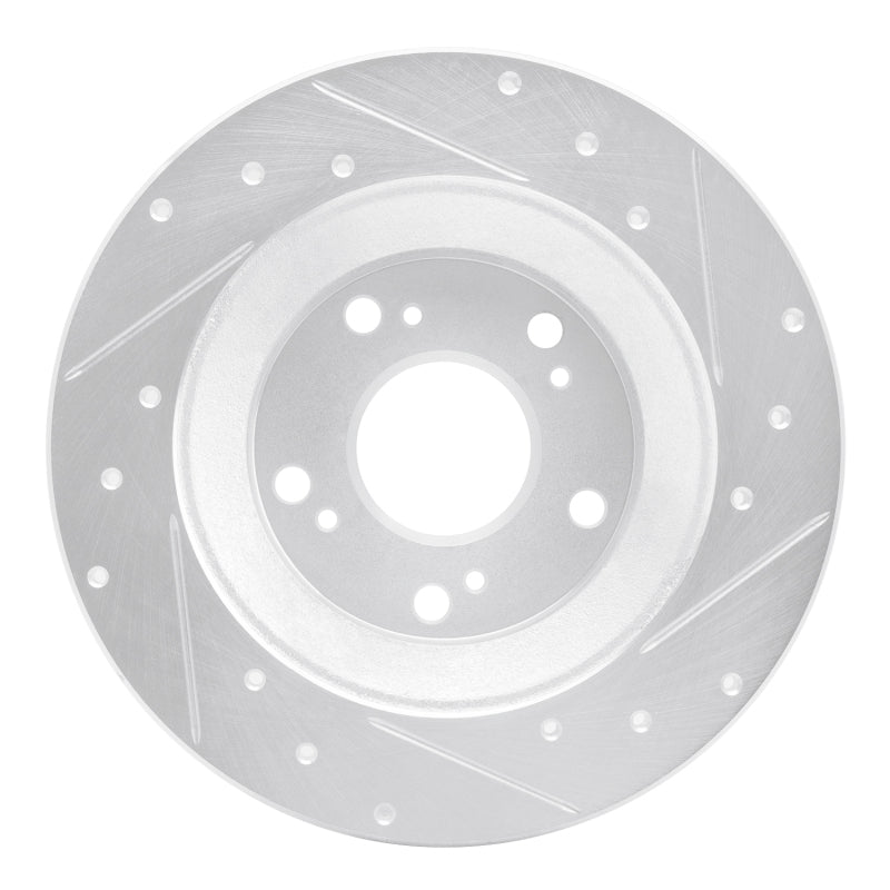 R1 00-09 Honda S2000 Rear Left Drilled & Slotted Silver Brake Rotor