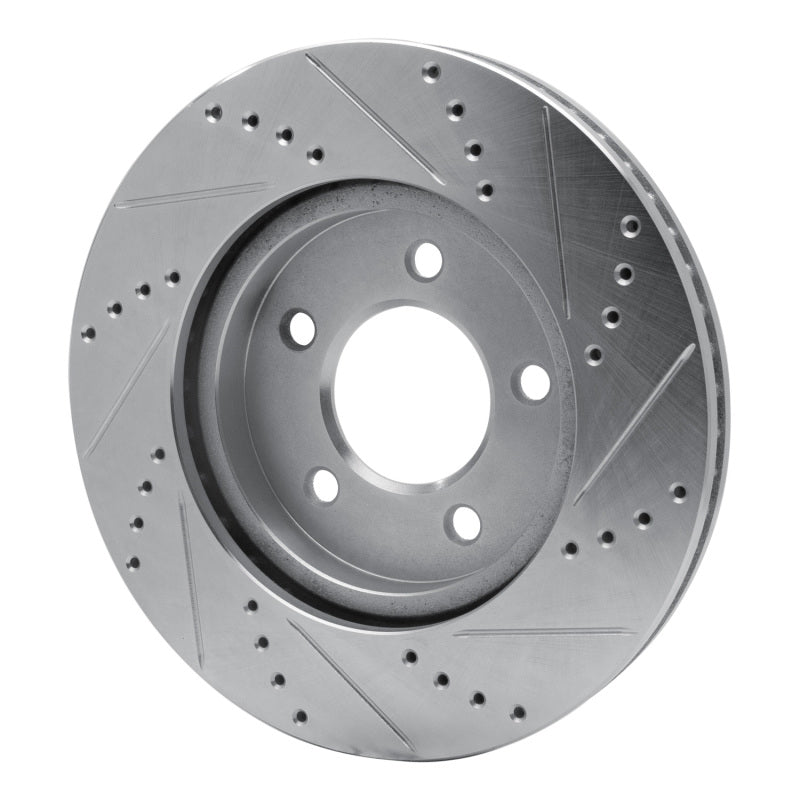 DFC 04-08 Chrysler Pacifica Front Left Drilled & Slotted Silver Brake Rotor