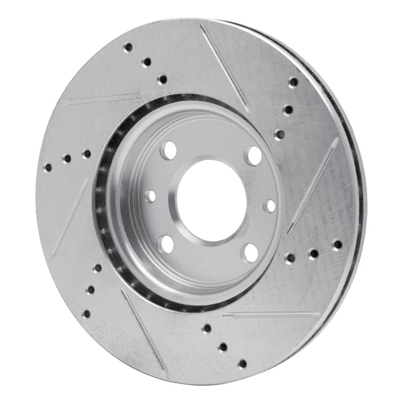 R1 09-19 Dodge Vision (Mexico) Front Left Drilled & Slotted Silver Brake Rotor