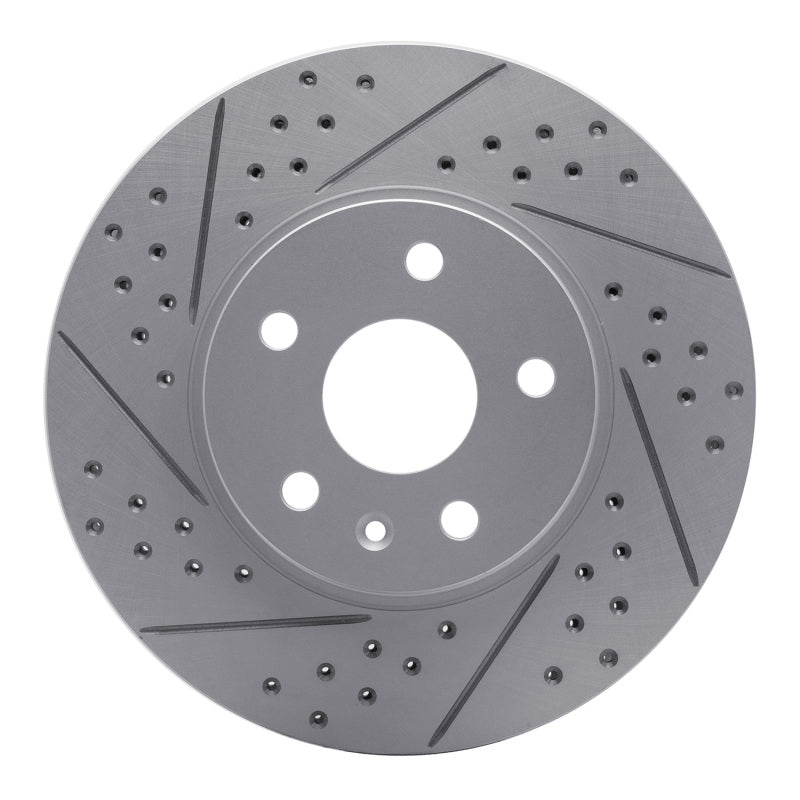 R1 08-14 Cadillac Cts Front Left Drilled & Slotted Geo-Carbon Rotor