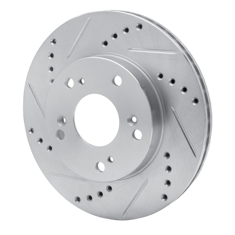 R1 12-15 Acura ILX Front Left Drilled & Slotted Silver Brake Rotor