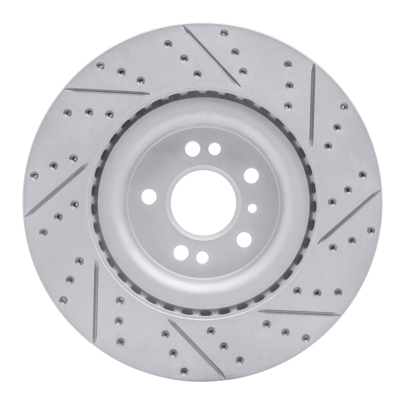 R1 13-19 Mercedes-Benz GL350 Front Left Drilled & Slotted Geo-Carbon Rotor