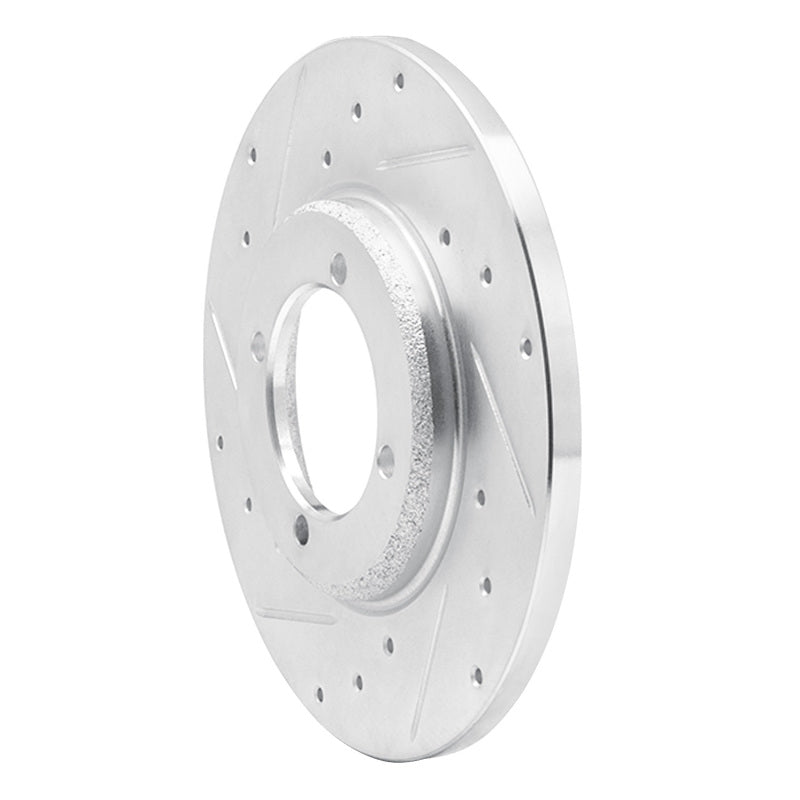 DFC 78-83 Dodge Colt Front Left Drilled & Slotted Silver Brake Rotor
