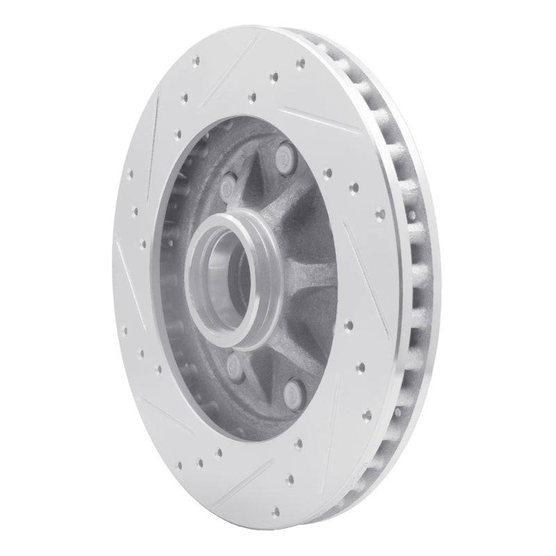 DFC 97-02 Ford F-150 RWD Front Right Drilled & Slotted Silver Brake Rotor