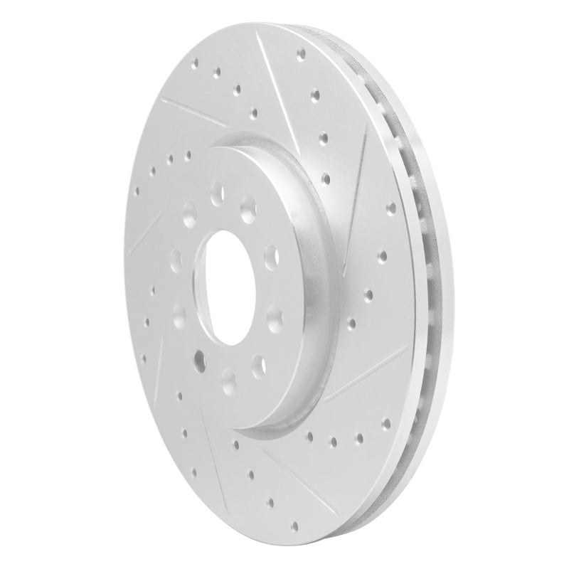 R1 16-21 Buick LaCrosse Front Right Drilled & Slotted Silver Brake Rotor