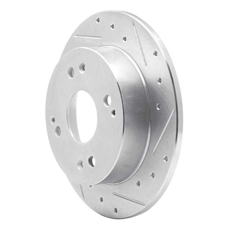 R1 92-97 Acura CL Rear Right Drilled & Slotted Silver Brake Rotor