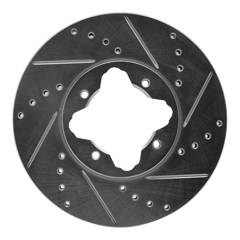 R1 92-98 Acura Vigor Front Right Drilled & Slotted Silver Brake Rotor