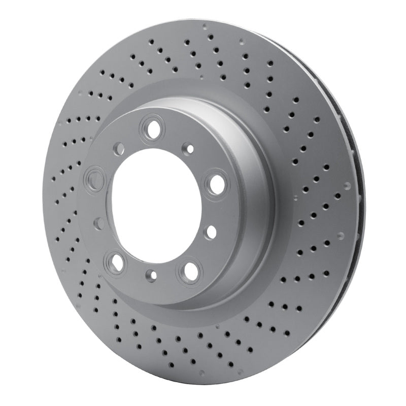 R1 16-23 Porsche 718 Cayman Right Rear Drilled GeoSPEC Coated Rotor