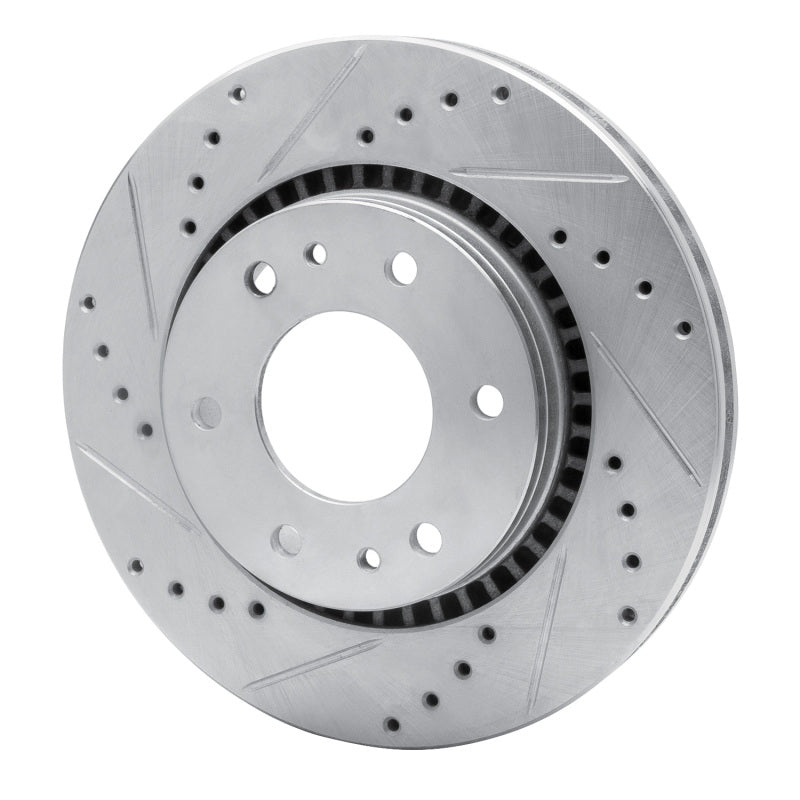 DFC 06-09 Buick Rainier Front Left Drilled & Slotted Silver Brake Rotor