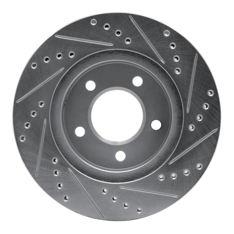 DFC 98-00 Chrysler Concorde Front Left Drilled & Slotted Silver Brake Rotor