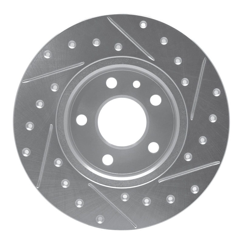 DFC 91-95 Alfa Romeo 164 Rear Left Drilled & Slotted Silver Brake Rotor