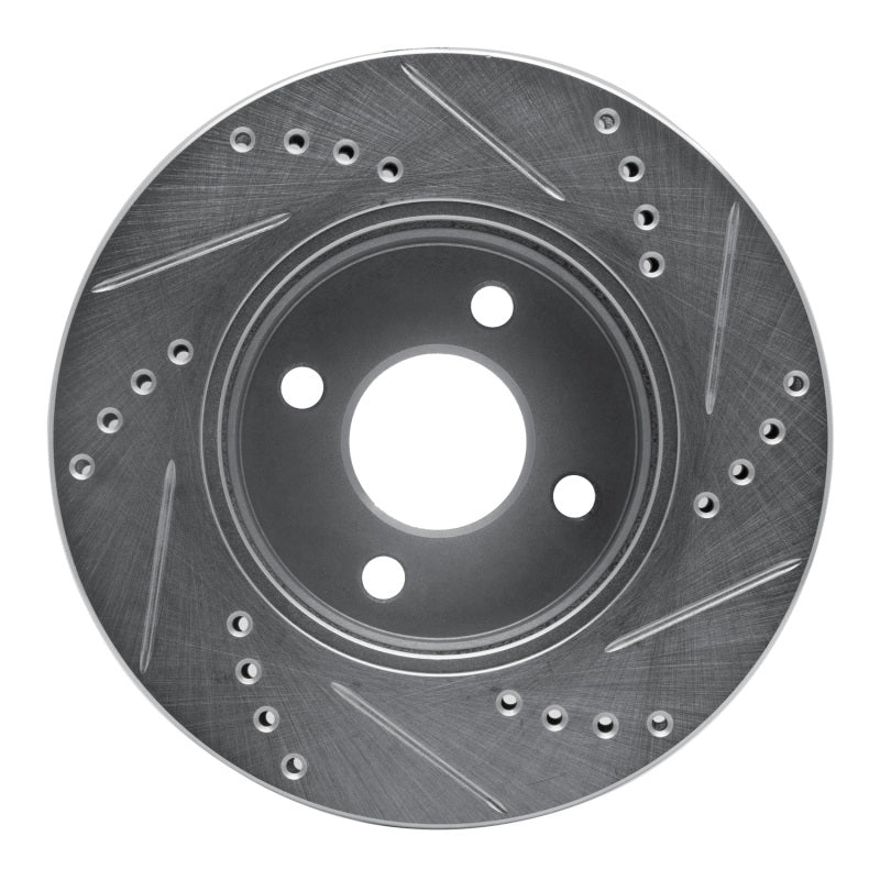 R1 03-10 Chevrolet Cobalt Front Left Drilled & Slotted Silver Brake Rotor