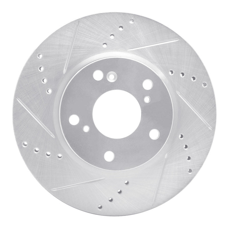 DFC 16-25 Honda Insight Front Left Drilled & Slotted Silver Brake Rotor