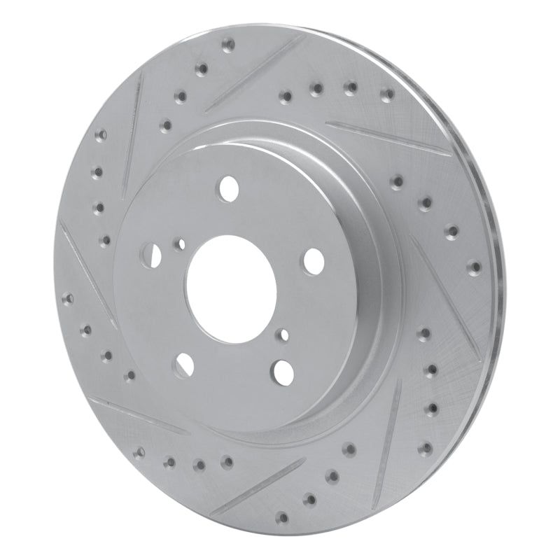 DFC 96-03 Toyota RAV4 Front Left Drilled & Slotted Silver Brake Rotor