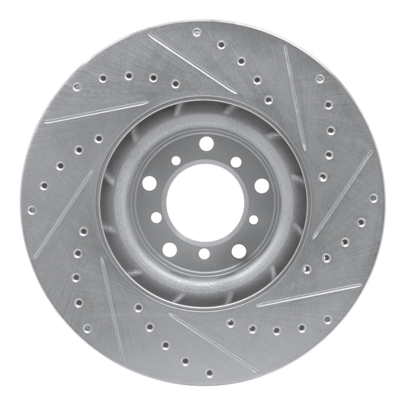 DFC 00-03 BMW M5 Right Front Drilled & Slotted Silver Brake Rotor