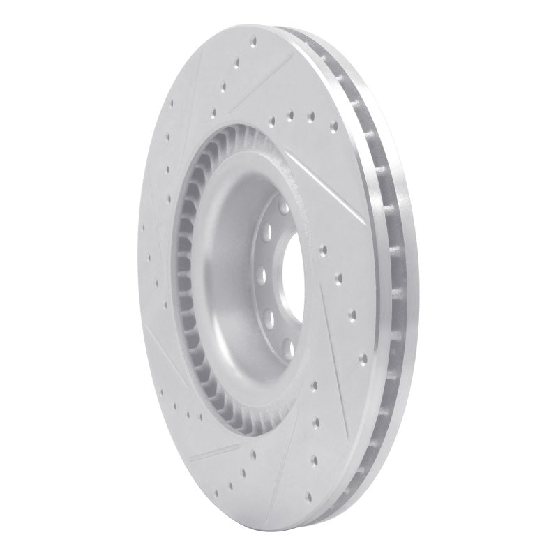 DFC 01-03 Audi S8 Front Right Drilled & Slotted Silver Brake Rotor
