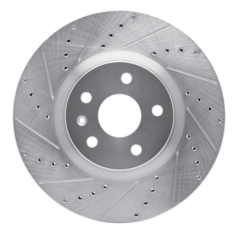 DFC 13-19 Buick Regal Front Left Drilled & Slotted Silver Brake Rotor
