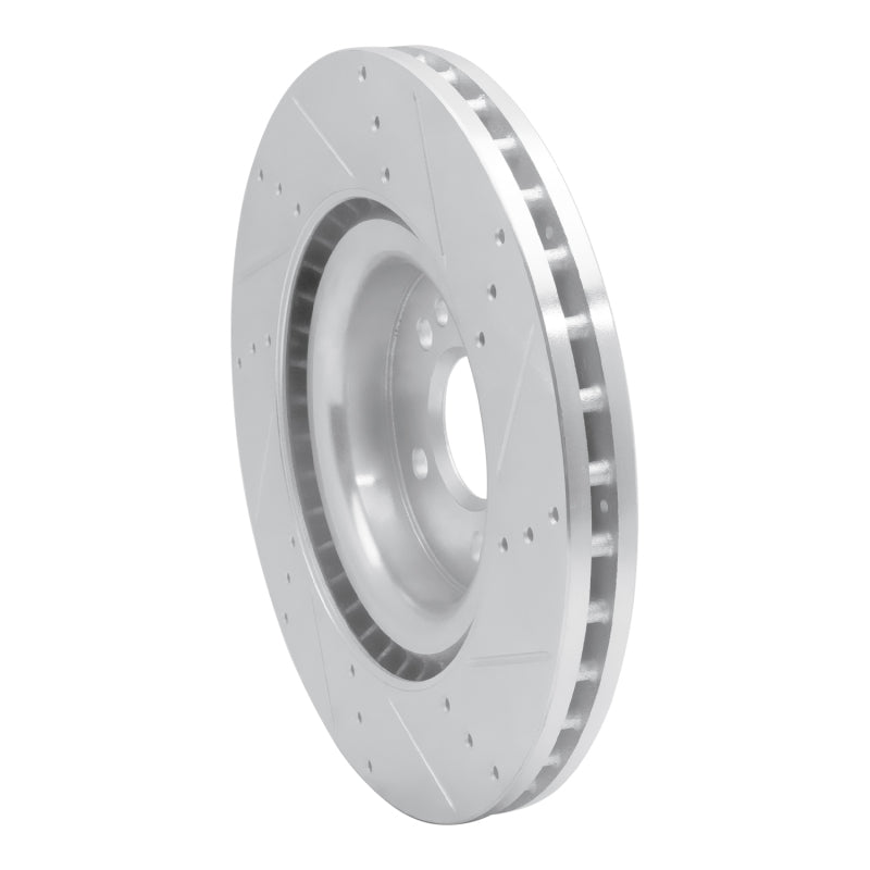 R1 12-19 Mercedes-Benz GLE300D Front Left Drilled & Slotted Silver Brake Rotor