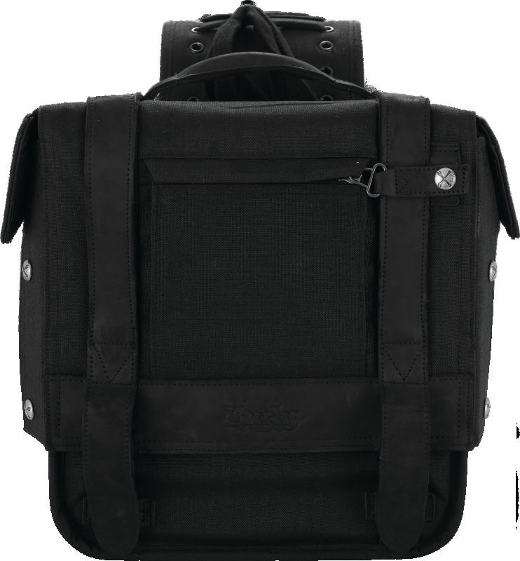 Burly Brand Throw-over Saddlebag - Black