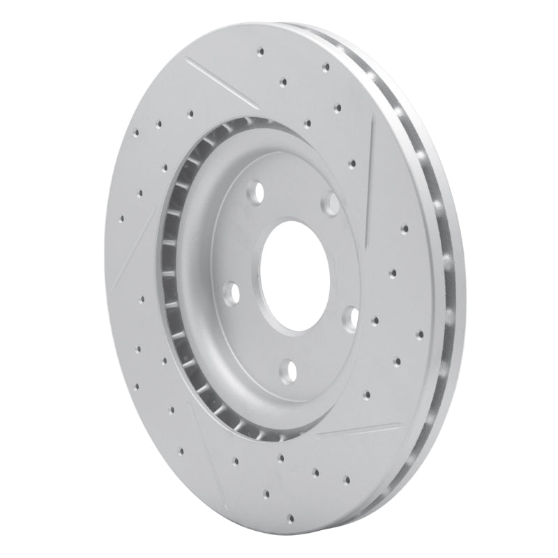 R1 12-25 Chrysler Pacifica Front Right Drilled & Slotted Geo-Carbon Rotor