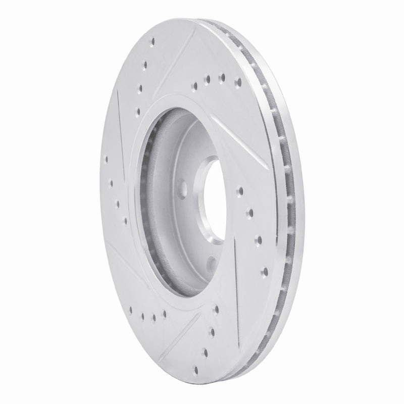 R1 14-23 Ford Fiesta (USA/Canada) Front Right Drilled & Slotted Silver Brake Rotor