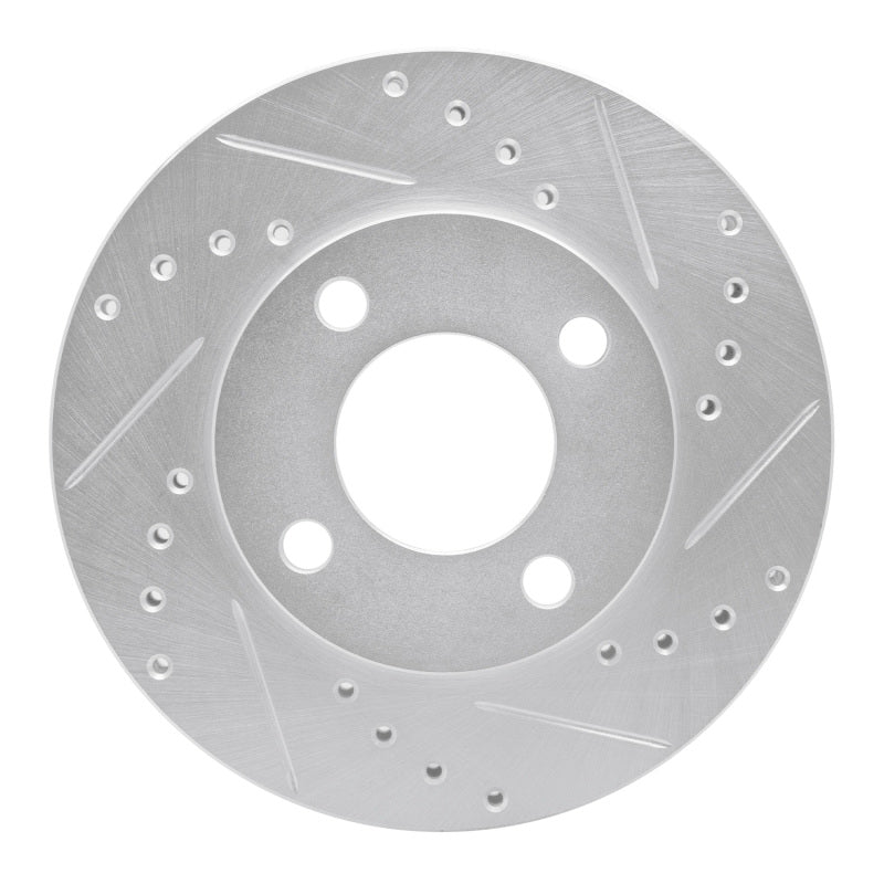 DFC 78-92 Audi 80 Front Right Drilled & Slotted Silver Brake Rotor