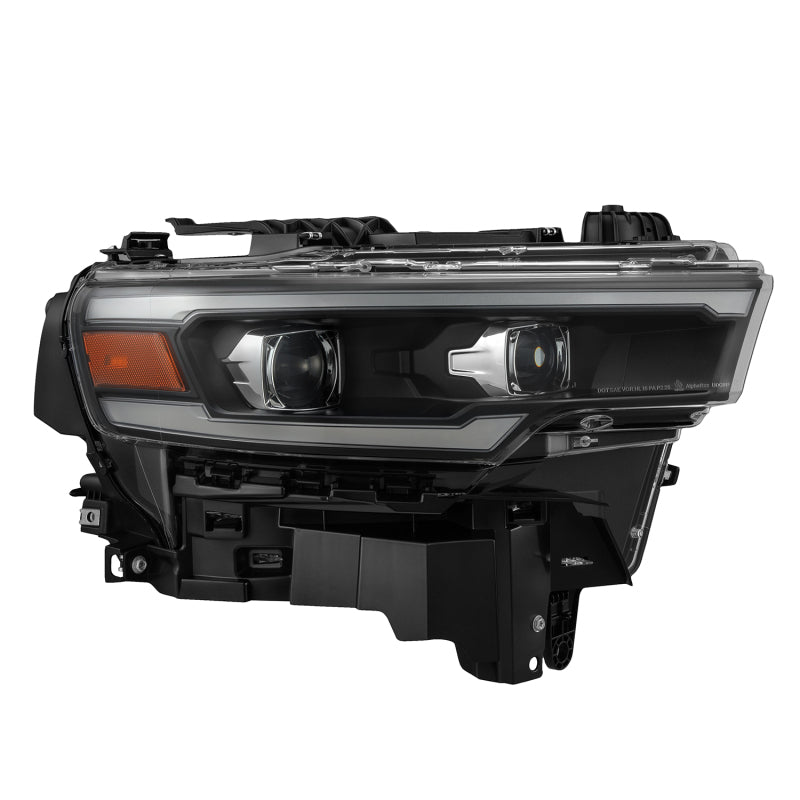 AlphaRex 25-26 Dodge Ram 1500 Luxx LED Proj Headlights -Black w/Activ Lit/ Seq Signal/Switchbk DRL