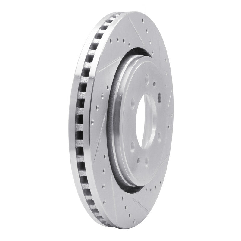 DFC 07-21 Ford F-150 RWD Front Right Drilled & Slotted Silver Brake Rotor