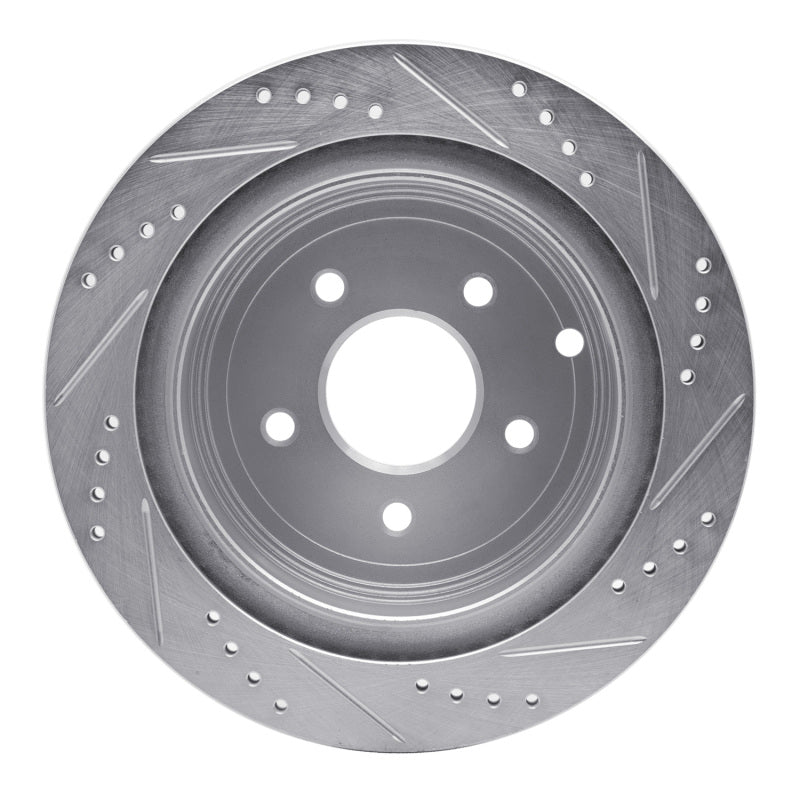 DFC 03-24 Infiniti M35H Rear Left Drilled & Slotted Silver Brake Rotor