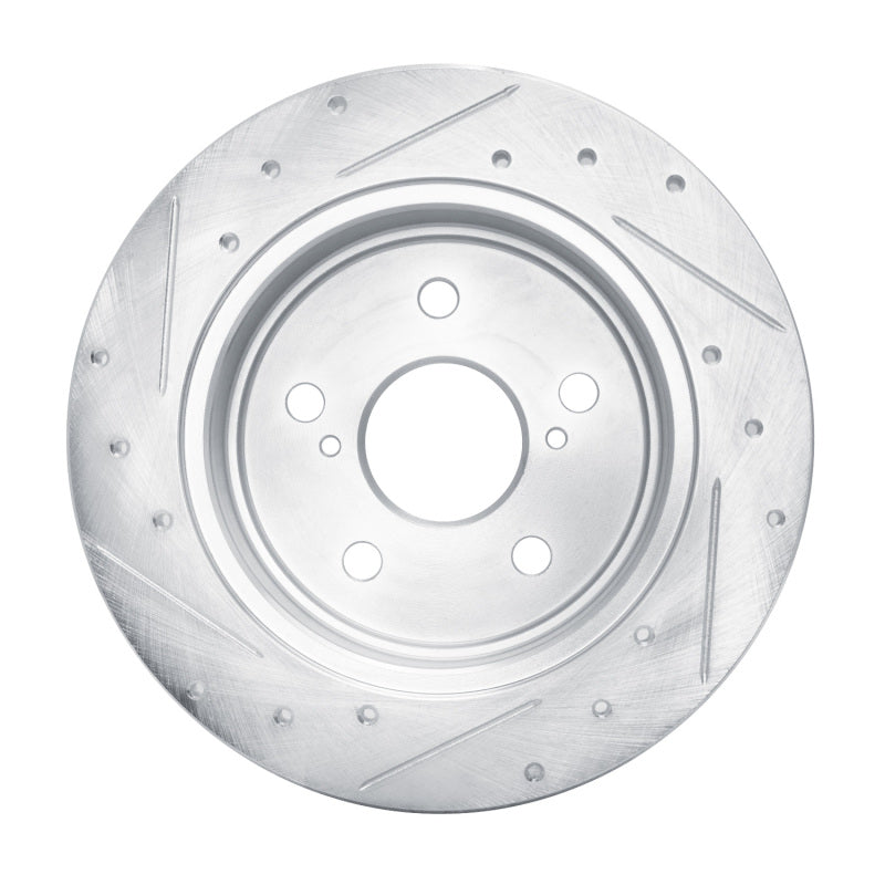R1 15-25 Lexus ES250 Rear Right Drilled & Slotted Silver Brake Rotor