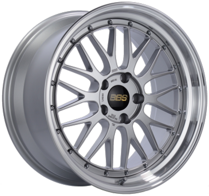 BBS LM 20x8.5 5x114.3 ET30 PFS Diamond Silver Center Diamond Cut Lip Wheel -82mm PFS/Clip Required