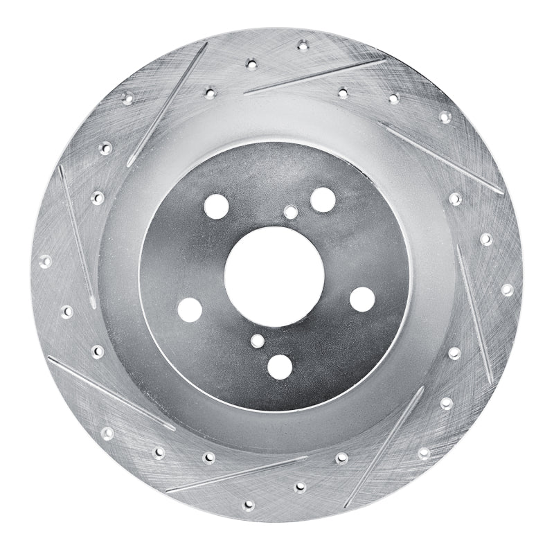 DFC 21-22 Lexus RC300 Rear Left Drilled & Slotted Silver Brake Rotor