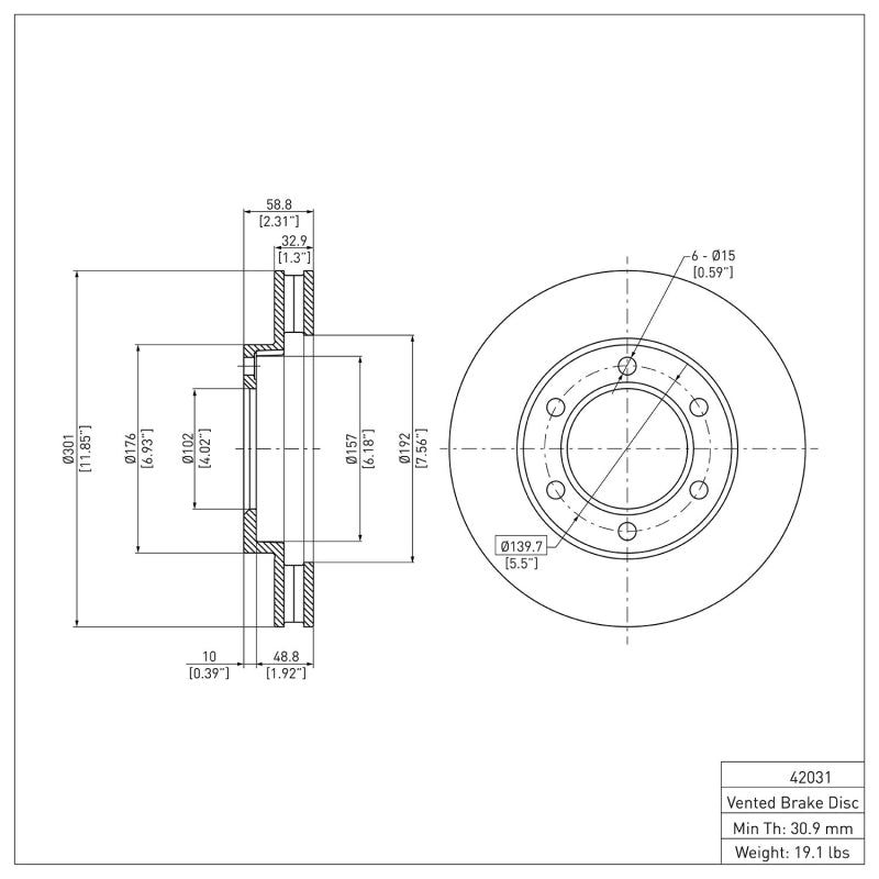 R1 71-91 Chevrolet K5 Blazer Front Brake Rotor