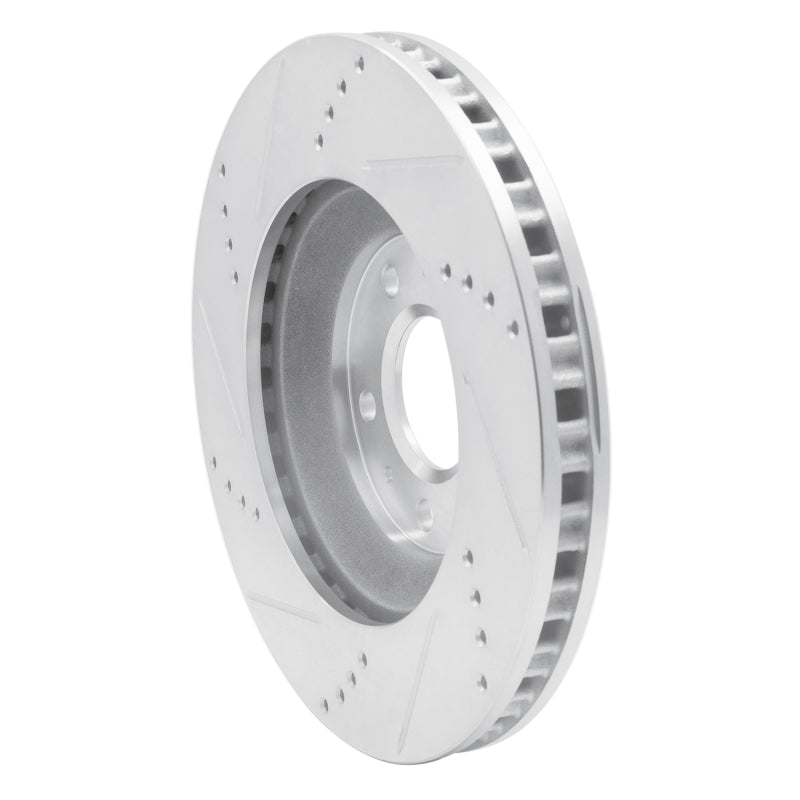 R1 04-08 Cadillac CTS Front Right Drilled & Slotted Silver Brake Rotor