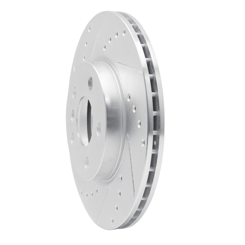 R1 14-21 Mini Cooper (Excl Clubman) Front Left Drilled & Slotted Silver Brake Rotor
