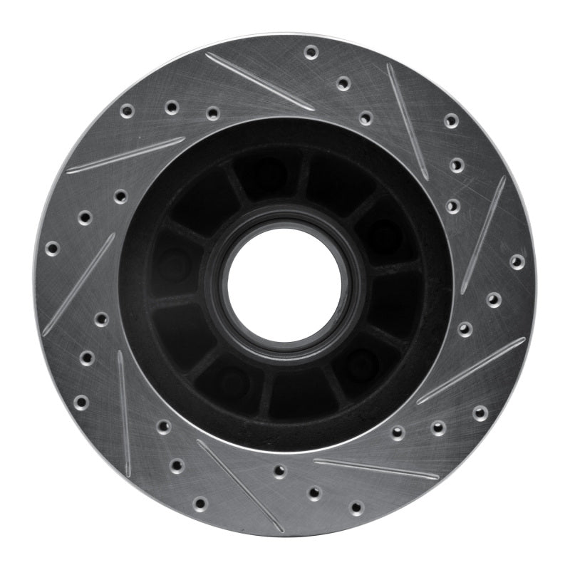 R1 86-88 Ford BRONCO Front Left Drilled & Slotted Silver Brake Rotor