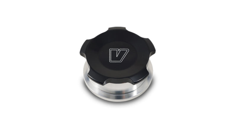 Vibrant 2.75in OD Aluminum Weld Bungs w/ Anodized Black Aluminum Threaded Cap (incl. O-Ring)