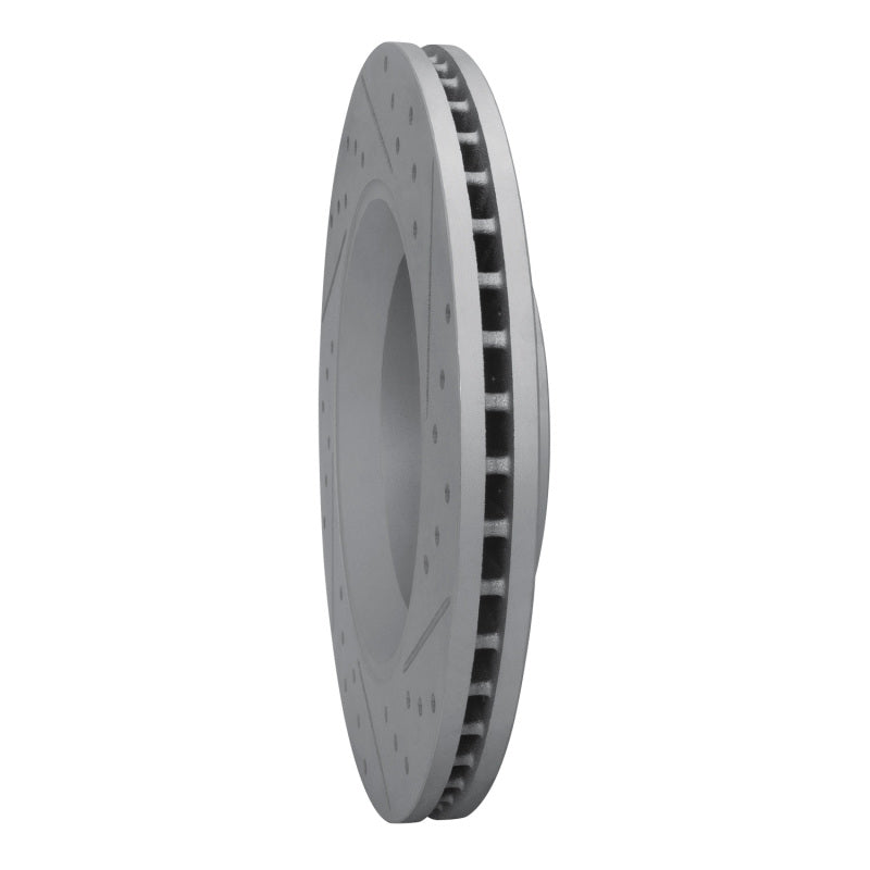 R1 12-18 Jeep Wrangler Front Left Drilled & Slotted Geo-Carbon Rotor