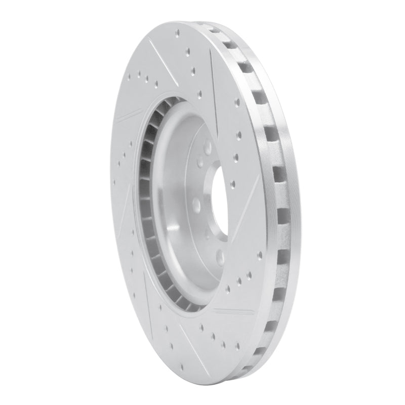 R1 12-18 Mercedes-Benz ML350 Front Left Drilled & Slotted Silver Brake Rotor